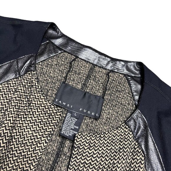 Yansi Fugel Designer Casual Work Office Light Cardigan Sweater Womens Large - Picture 2 of 4